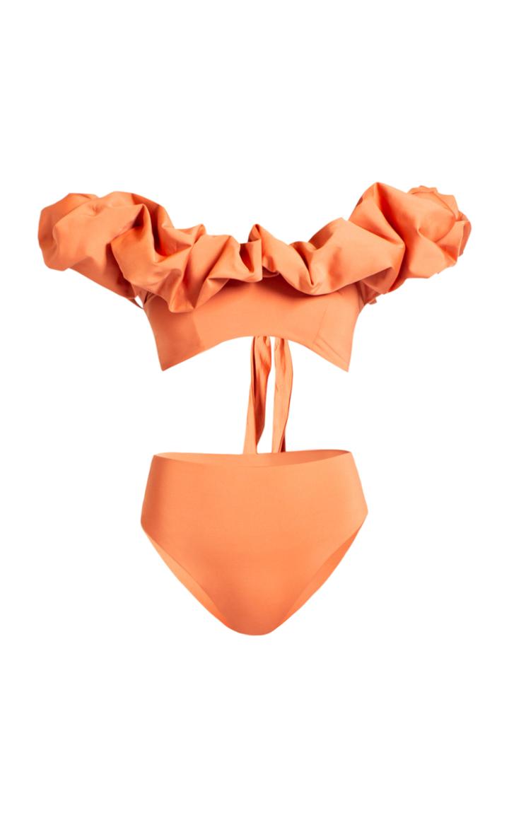 Moda Operandi Maygel Coronel Lucila Ruffled Neckline Bikini