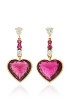 Yi Collection 18k Gold Diamond Rubellite And Ruby Earrings
