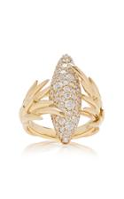 Hueb Gold Palm And Diamong Ring