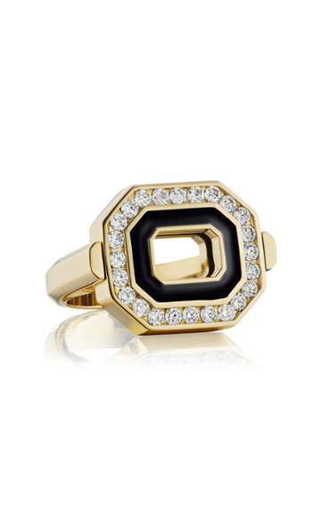 Andrew Glassford Museum Series Diamond 18k Yellow Gold Reverse Ring