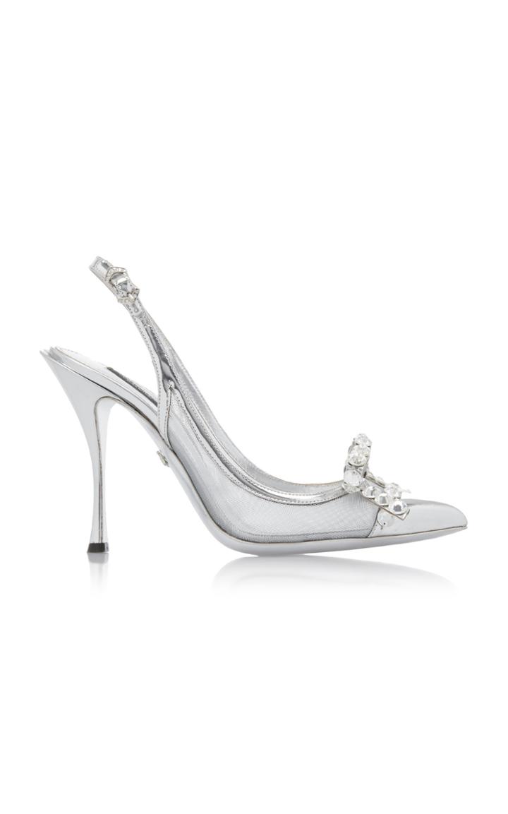 Dolce & Gabbana Jewel Embellished Slingback Pumps