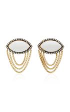 Sorellina 18k Gold Diamond And White Onyx Earrings