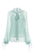 Moda Operandi Luisa Beccaria Pussy-bow Tie Blouse