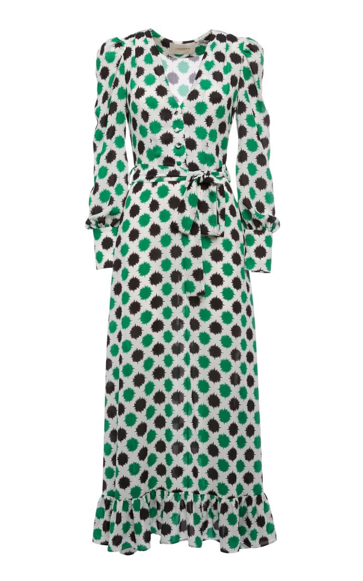 Moda Operandi La Doublej Super Smokin' Hot Printed Midi Dress Size: Xs