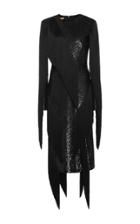 Michael Kors Collection Paillette Crewneck Fringe Dress