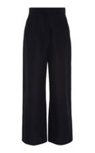 Max Mara High-waisted Straight-leg Cotton-linen Pants