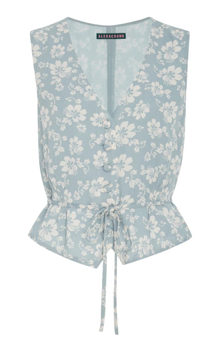 Alexachung Floral-print Crepe Top