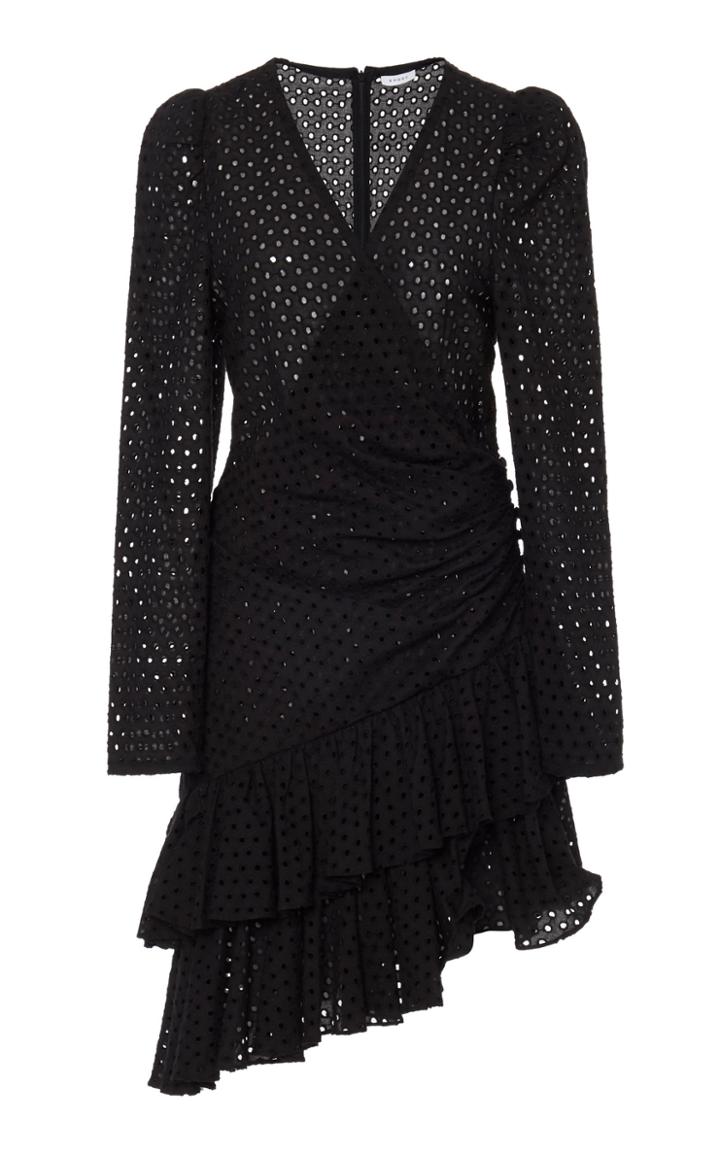 Rhode Lola Ruffled Eyelet Mini Dress
