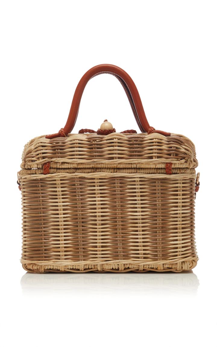 Ulla Johnson Priska Wicker Lunch Box Bag