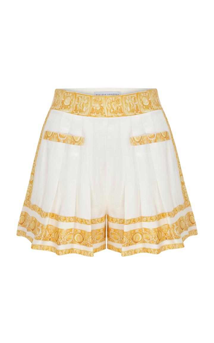 Moda Operandi Raisa Vanessa High Waisted Pleated Shorts
