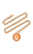 Kathryn Elyse Sunburst 18k Rose Gold Moonstone And Diamond Necklace