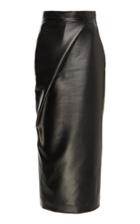 Matriel High-waisted Faux Leather Midi Skirt