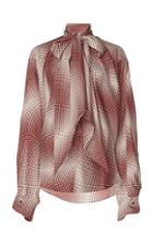 Alexandre Vauthier Tie-neck Silk Blouse