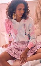 Moda Operandi Loveshackfancy Kirby Beaded Tie-dye Cotton Hoodie