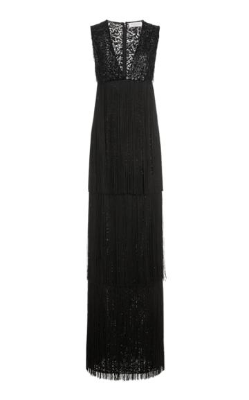 Moda Operandi Michael Kors Collection Fringed Sequined Tulle Gown