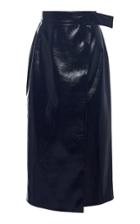 Emilia Wickstead Paulina Belted Lurex Wrap-front Skirt