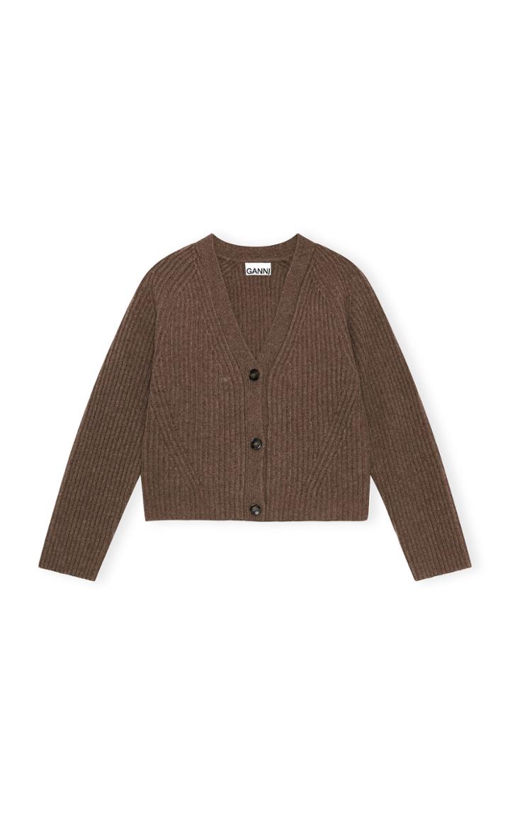 Moda Operandi Ganni Ribbed Knit Cardigan