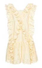 Alberta Ferretti Eyelet Cotton Blend Mini Dress