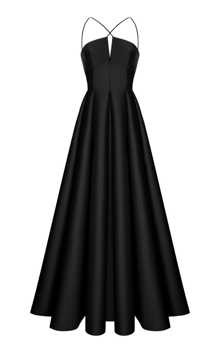 Moda Operandi Rasario Two-tone Satin Halter Gown