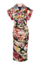 Dolce & Gabbana Applique Crepe De Chine Dress