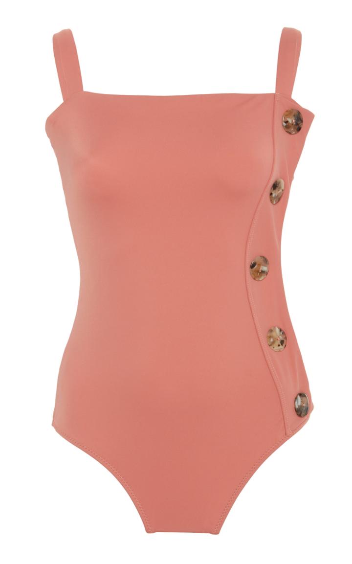 Palm Miro Button-trimmed Swimsuit