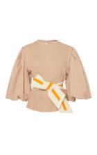 Johanna Ortiz Camille Detachable Sleeve Cotton-blend Sweater
