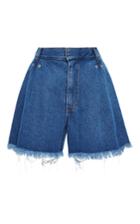 Ksenia Schnaider High Waisted Dark Wash Denim Shorts
