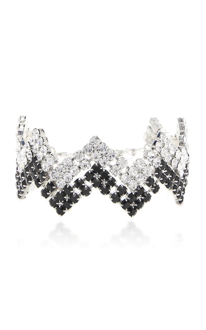 Moda Operandi Area Zip Zag Glass Crystal Bracelet