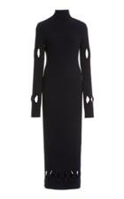 Moda Operandi Victoria Beckham Argyle-cutout Ribbed-knit Mockneck Sweater Dress