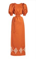 Moda Operandi Johanna Ortiz Smell Of Almond Embroidered Cotton-blend Dress