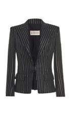 Moda Operandi Alexandre Vauthier Crystal Pinstripe Wool Blazer