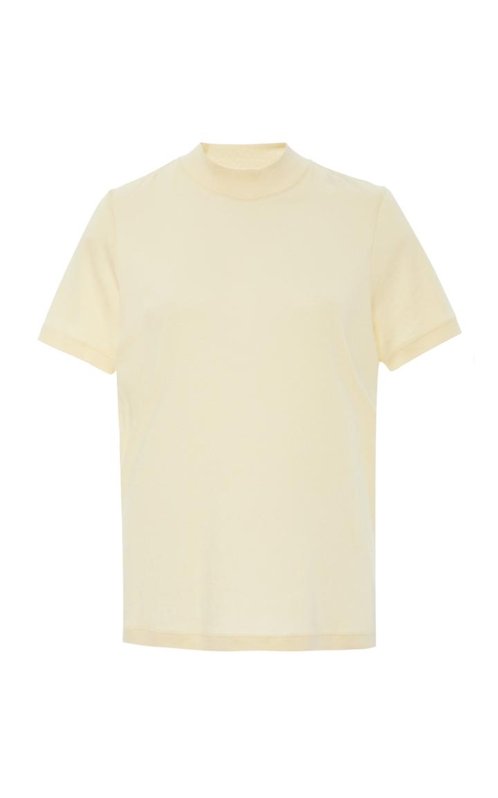 Vince Mockneck Cotton T-shirt