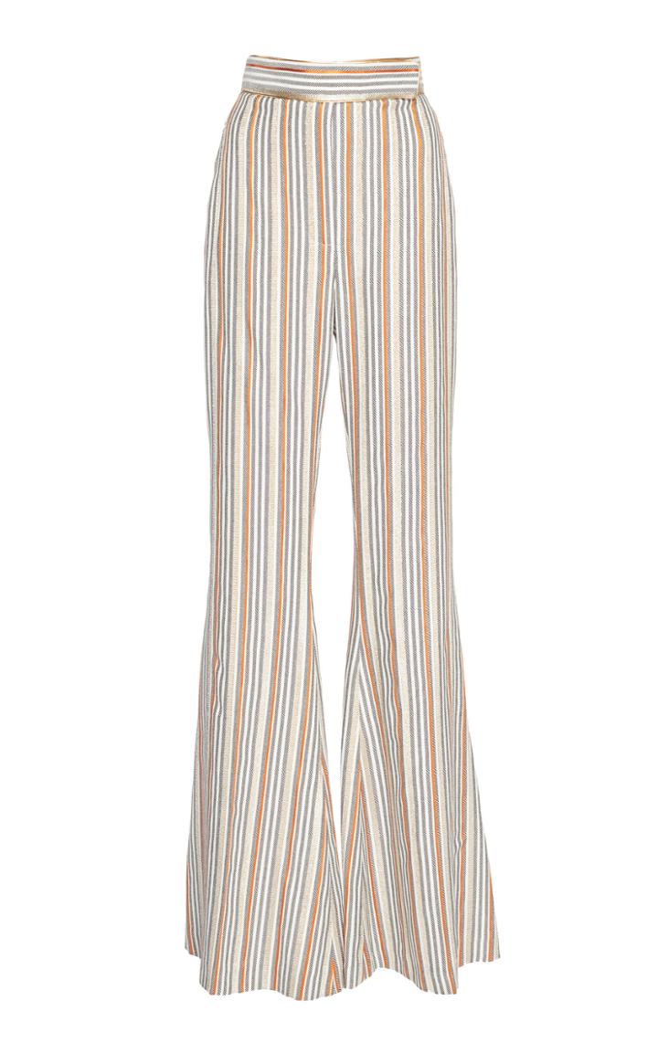 Peter Pilotto High-rise Lurex Striped Flare Trousers
