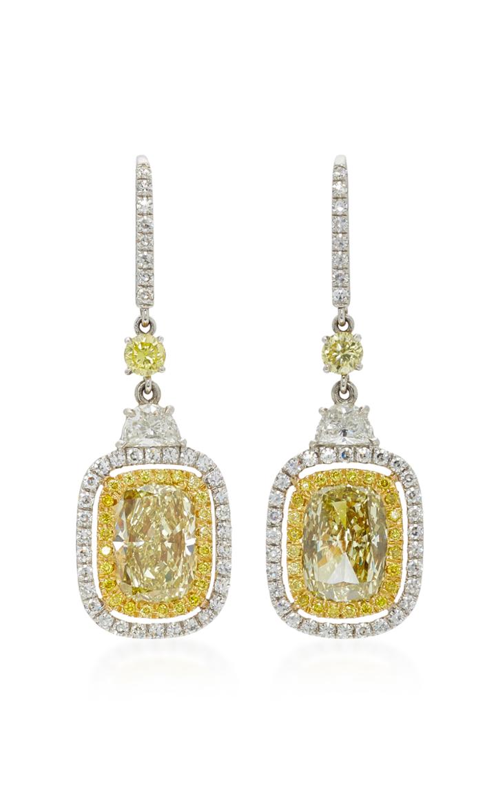 Martin Katz 18k White And Yellow Gold Diamond Earrings