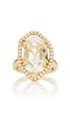 Ark 18k Gold Crystal And Diamond Ring