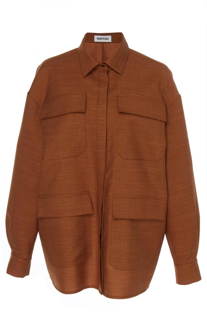 Partow Clay Wool-silk Shirt