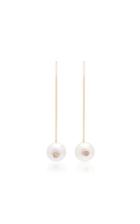 Mizuki White Freshwater Pearl Marquis Earrings