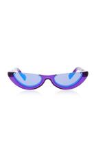 Pawaka Empat Cat-eye Acetate Mirrored Sunglasses
