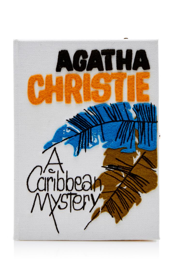 Olympia Le-tan Caribbean Mystery Embroidered Canvas Clutch