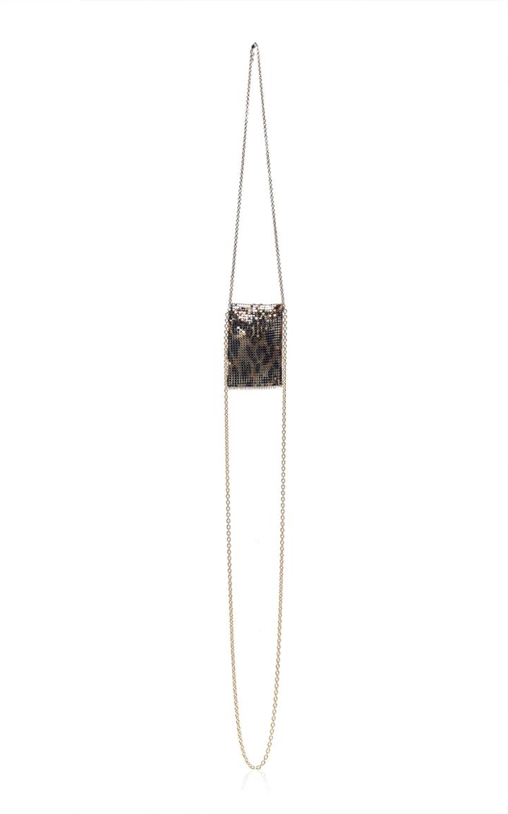 Moda Operandi Paco Rabanne Leopard Mini Mesh Neck Pouch