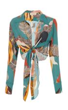 Adriana Degreas Bahiana Silk Tie Shirt