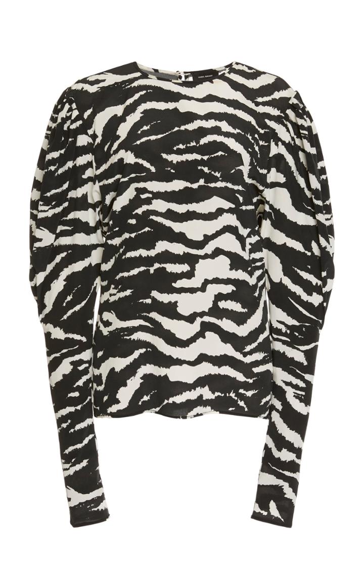 Isabel Marant Favallia Printed Silk-blend Blouse
