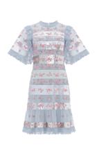 Moda Operandi Needle & Thread Rosebud Sequin-embellished Floral Dress Size: 6