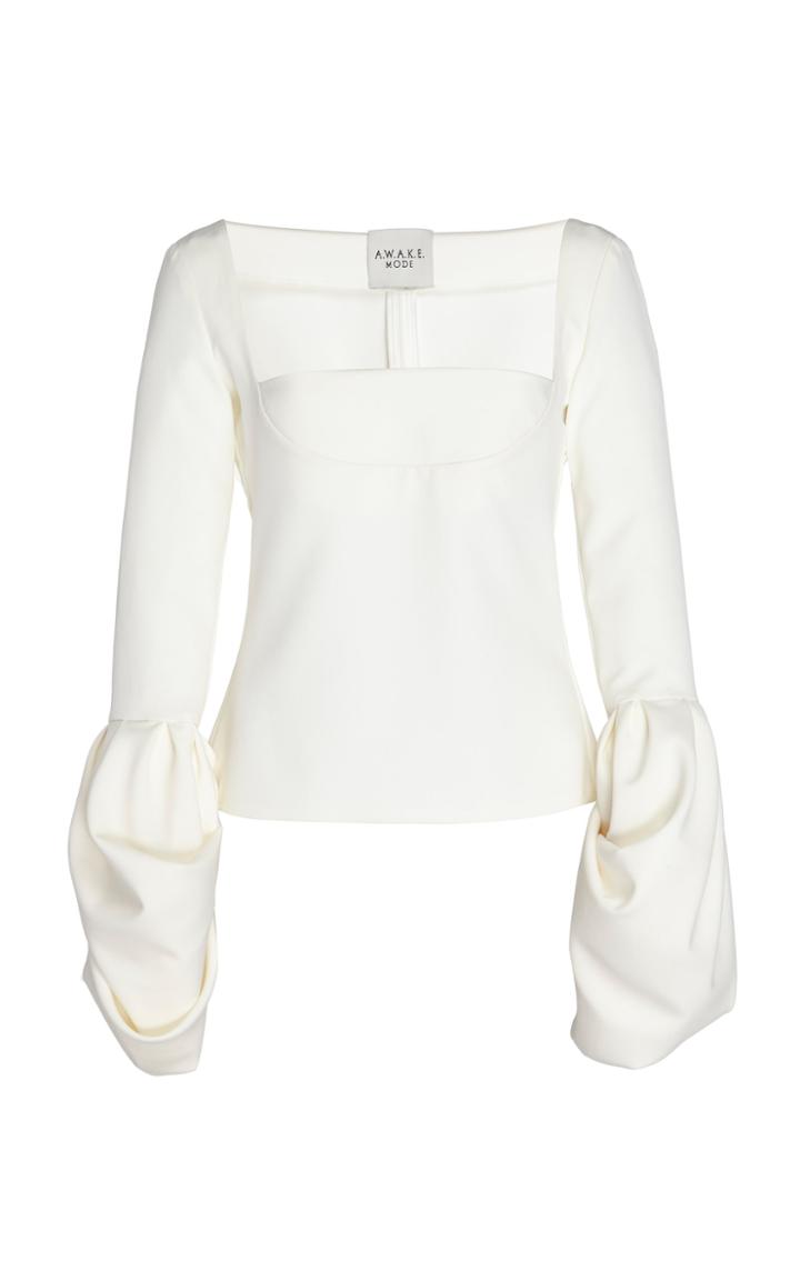 A.w.a.k.e. Mode Fitted Puff Crepe Top