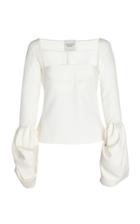 A.w.a.k.e. Mode Fitted Puff Crepe Top