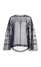 Zeus + Dione Altis Long Sleeve Georgette Blouse