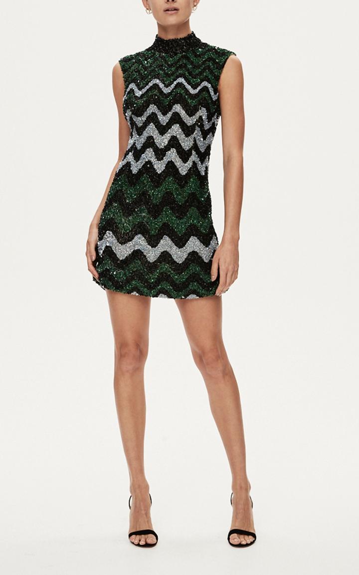 Moda Operandi Rachel Gilbert Callum Beaded Chevron Dress