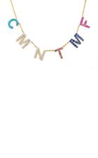 Moda Operandi Luisa Alexander 14k Yellow Gold Six Initials Gemstone Necklace