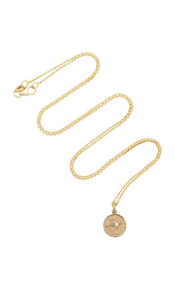 With Love Darling Humingbird Totem 14k Gold Necklace