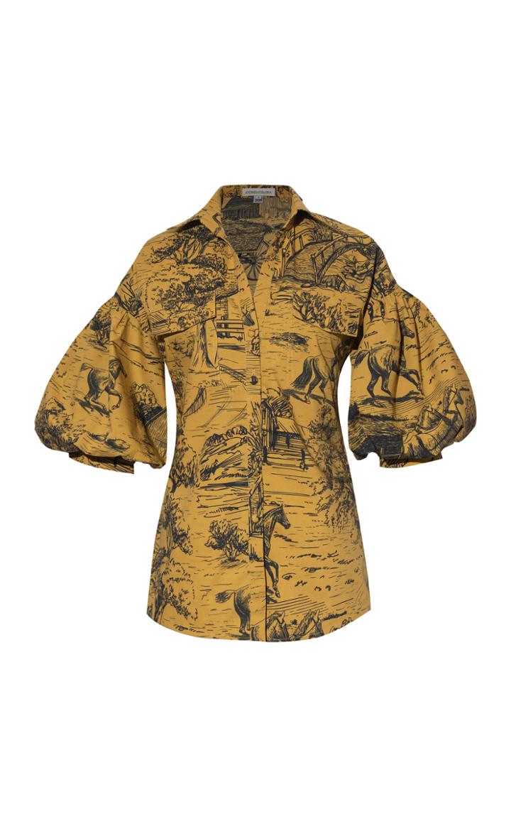 Moda Operandi Andres Otalora Albo Printed Cotton Blouse